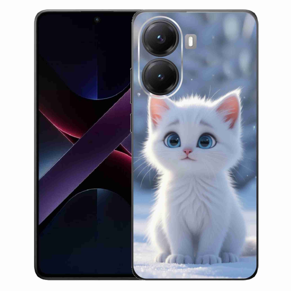 Gelový kryt mmCase na Xiaomi Poco X7 Pro 5G - bílé kotě 3