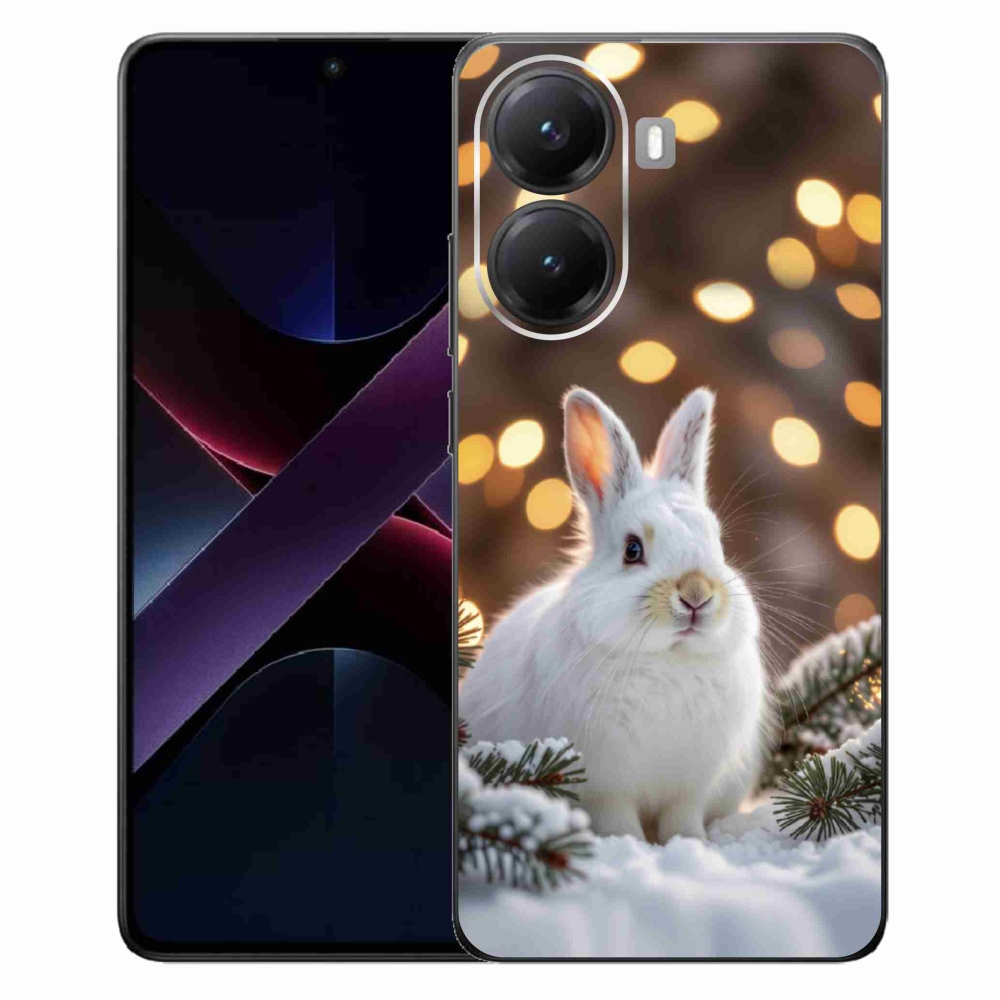 Gelový kryt mmCase na Xiaomi Poco X7 Pro 5G - bílý zajíc