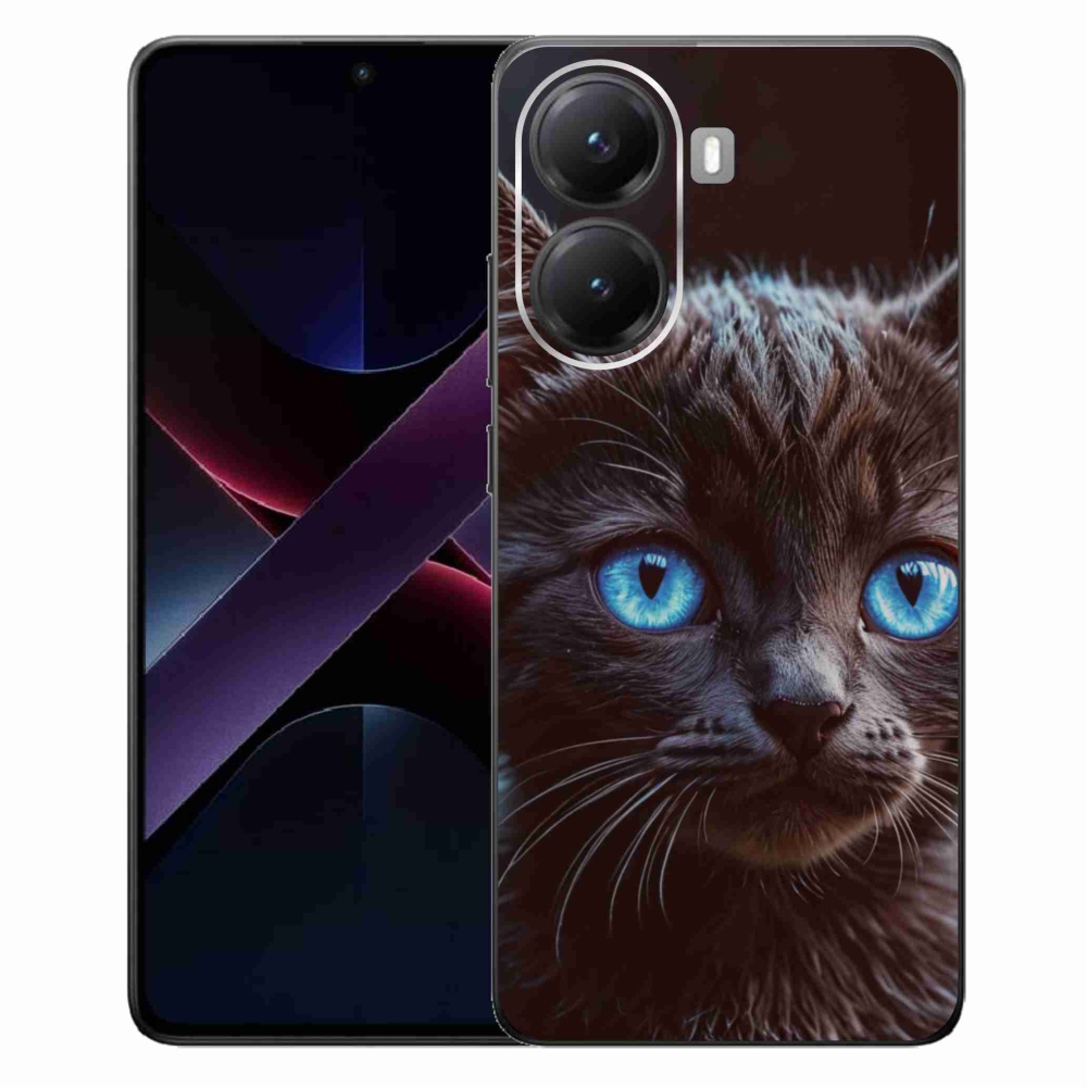 Gelový kryt mmCase na Xiaomi Poco X7 Pro 5G - černé kotě 2