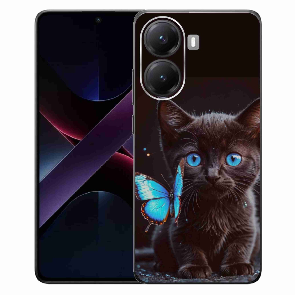 Gelový kryt mmCase na Xiaomi Poco X7 Pro 5G - černé kotě 3