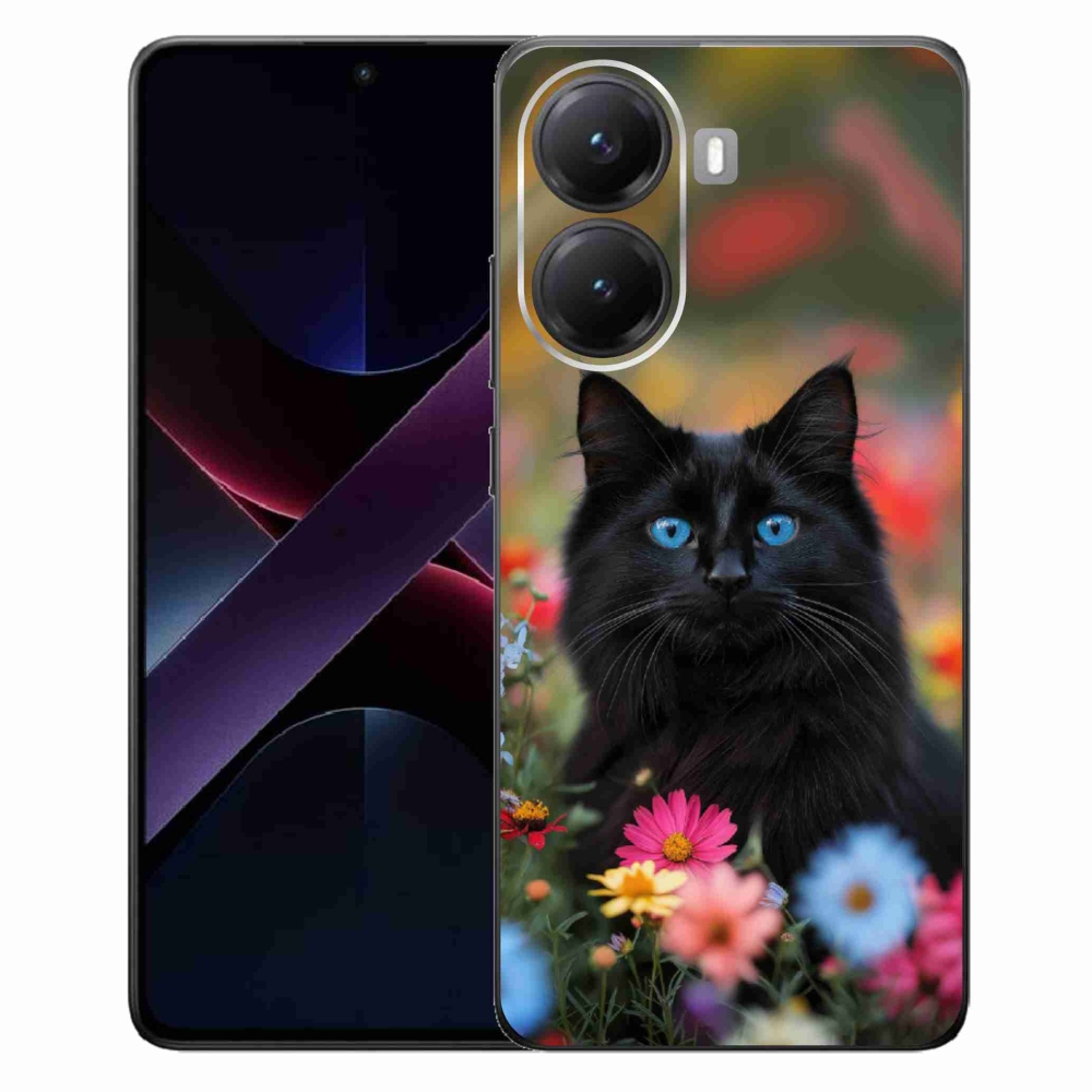 Gelový kryt mmCase na Xiaomi Poco X7 Pro 5G - černé kotě 4