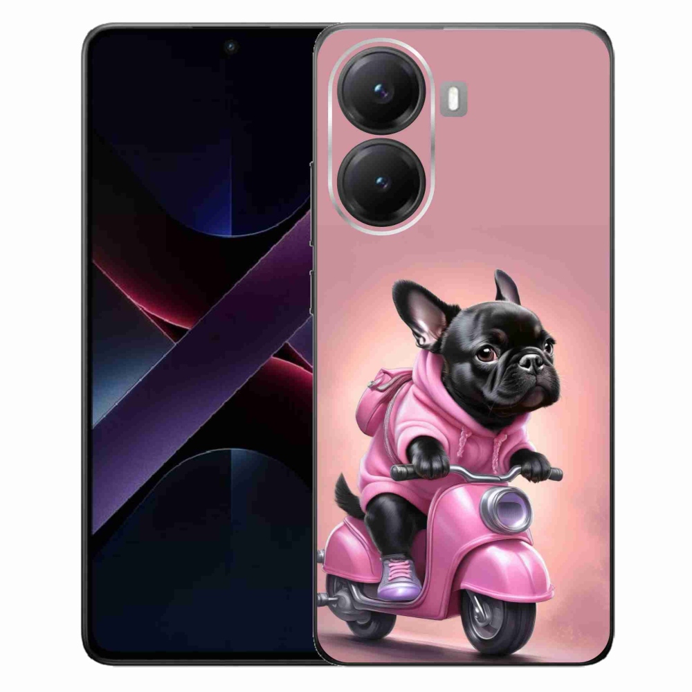 Gelový kryt mmCase na Xiaomi Poco X7 Pro 5G - francouzský buldoček na skútru