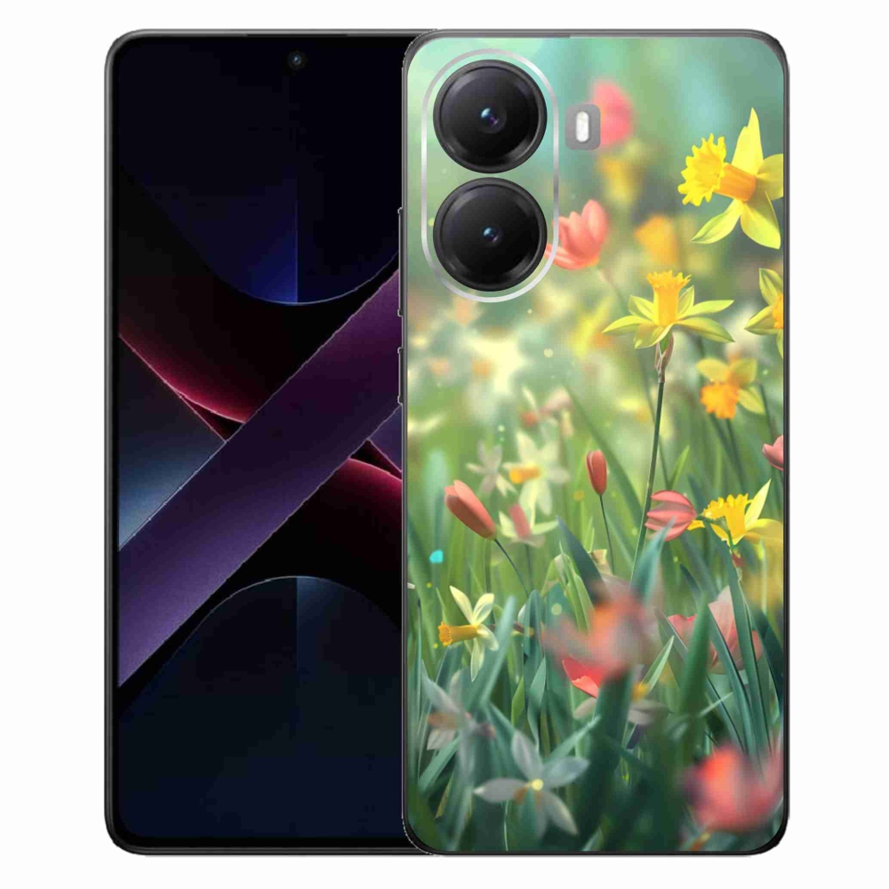 Gelový kryt mmCase na Xiaomi Poco X7 Pro 5G - jarní květy