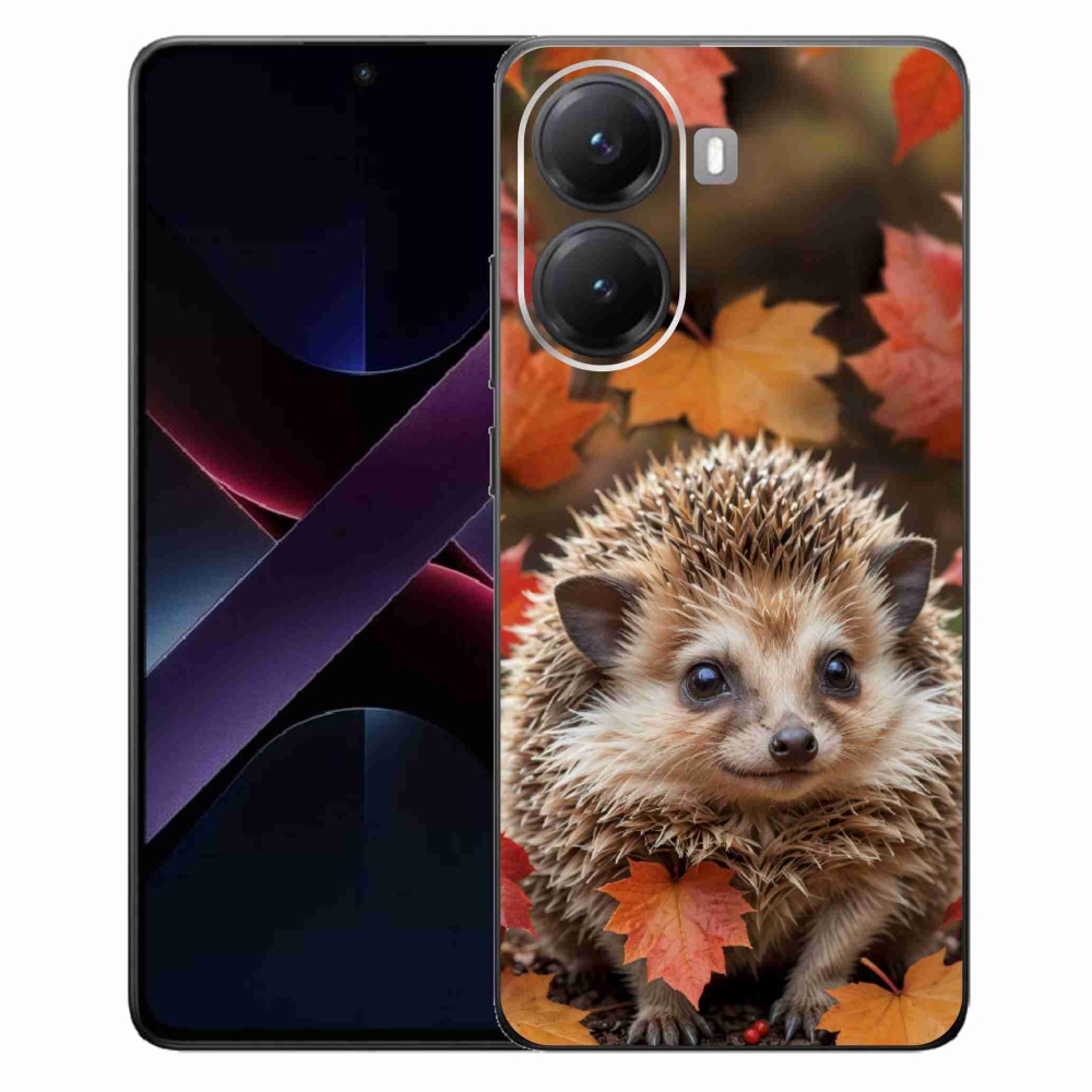 Gelový kryt mmCase na Xiaomi Poco X7 Pro 5G - ježek v listí