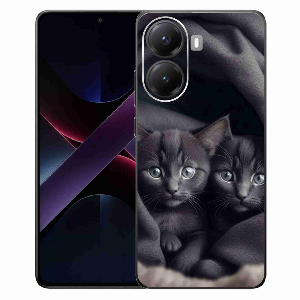 Gelový kryt mmCase na Xiaomi Poco X7 Pro 5G - kočičí duo