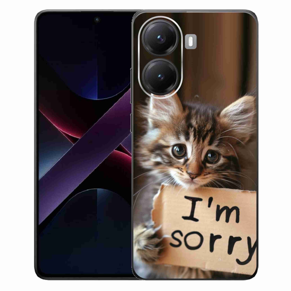 Gelový kryt mmCase na Xiaomi Poco X7 Pro 5G - kočíčí omluva