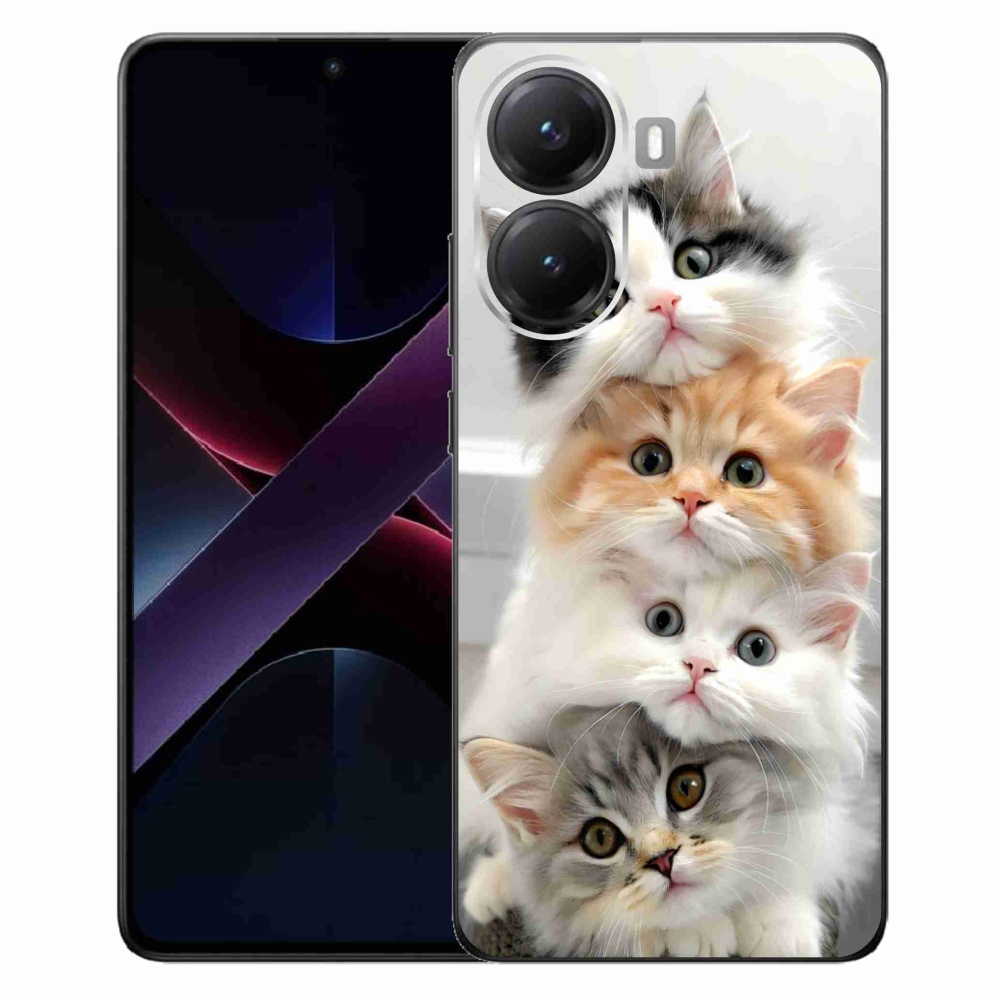 Gelový kryt mmCase na Xiaomi Poco X7 Pro 5G - kočičí parta