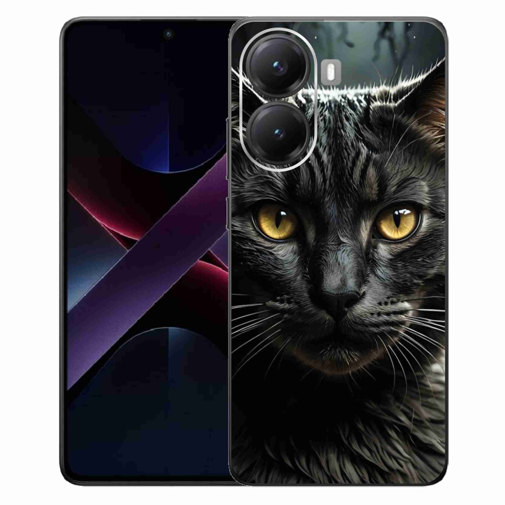 Gelový kryt mmCase na Xiaomi Poco X7 Pro 5G - kočičí pohled 3