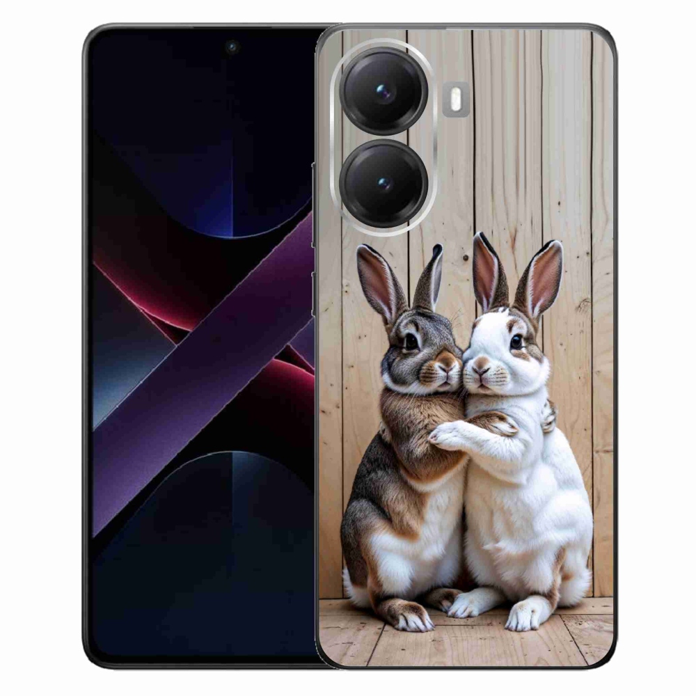 Gelový kryt mmCase na Xiaomi Poco X7 Pro 5G - králičí pár