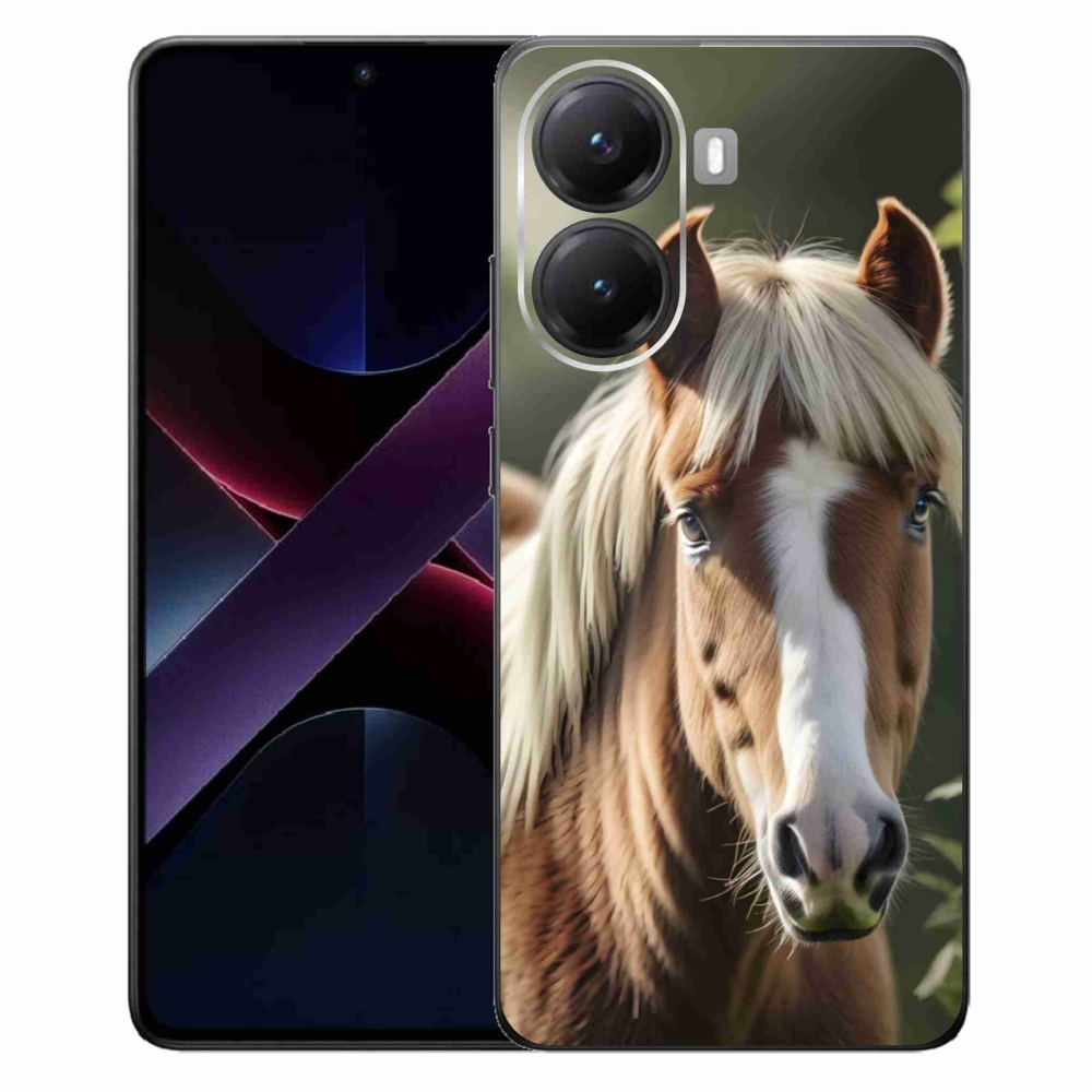 Gelový kryt mmCase na Xiaomi Poco X7 Pro 5G - kůň se světlou hřívou