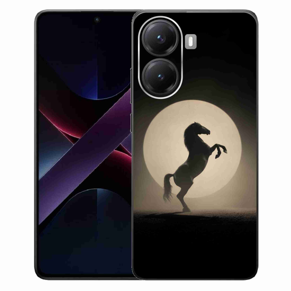 Gelový kryt mmCase na Xiaomi Poco X7 Pro 5G - kůň v siluetě