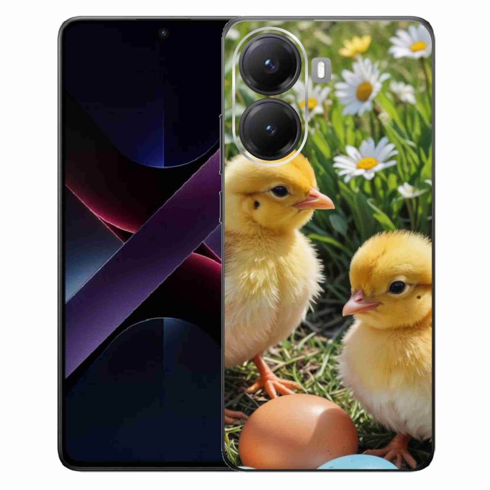 Gelový kryt mmCase na Xiaomi Poco X7 Pro 5G - kuřátka