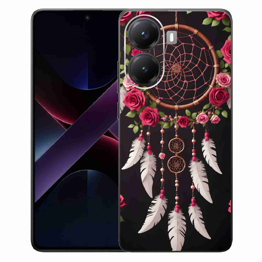 Gelový kryt mmCase na Xiaomi Poco X7 Pro 5G - lapač snů s růžemi