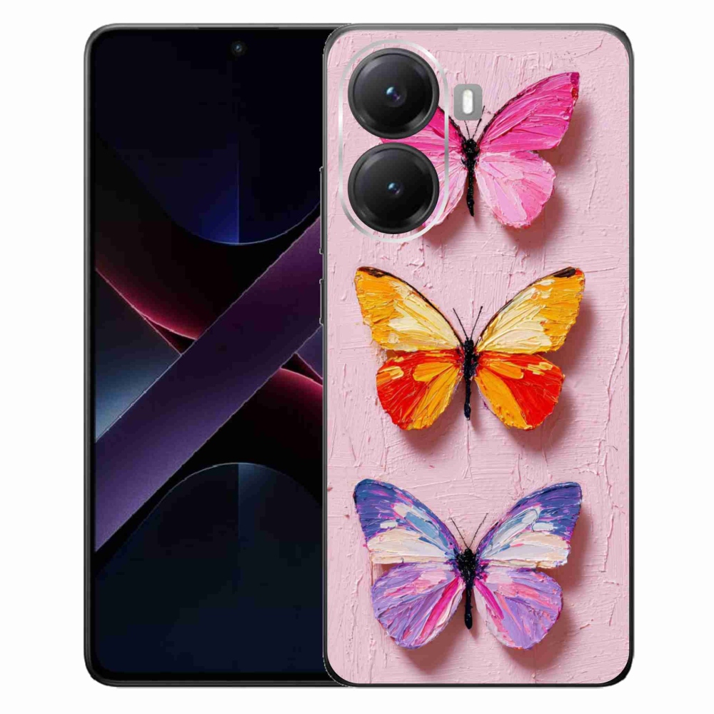 Gelový kryt mmCase na Xiaomi Poco X7 Pro 5G - motýlí trojice