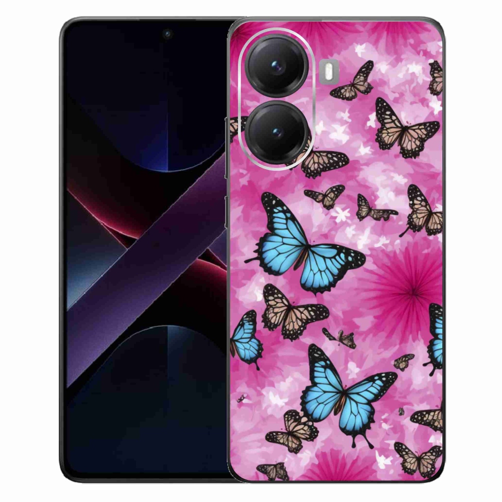 Gelový kryt mmCase na Xiaomi Poco X7 Pro 5G - motýlí zahrada