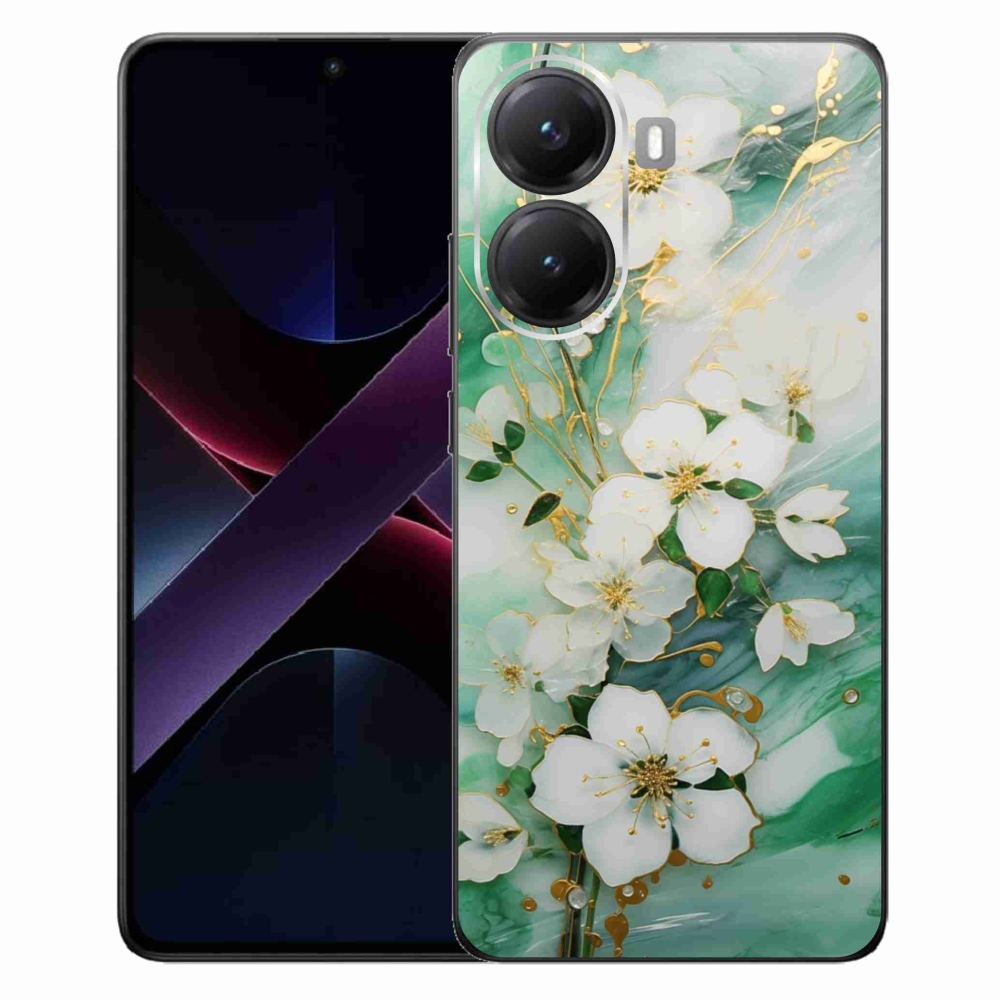 Gelový kryt mmCase na Xiaomi Poco X7 Pro 5G - něžné květy