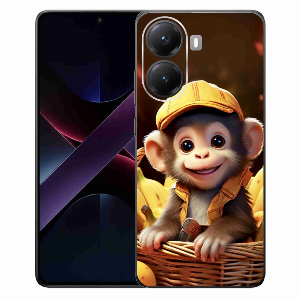 Gelový kryt mmCase na Xiaomi Poco X7 Pro 5G - opice v košíku