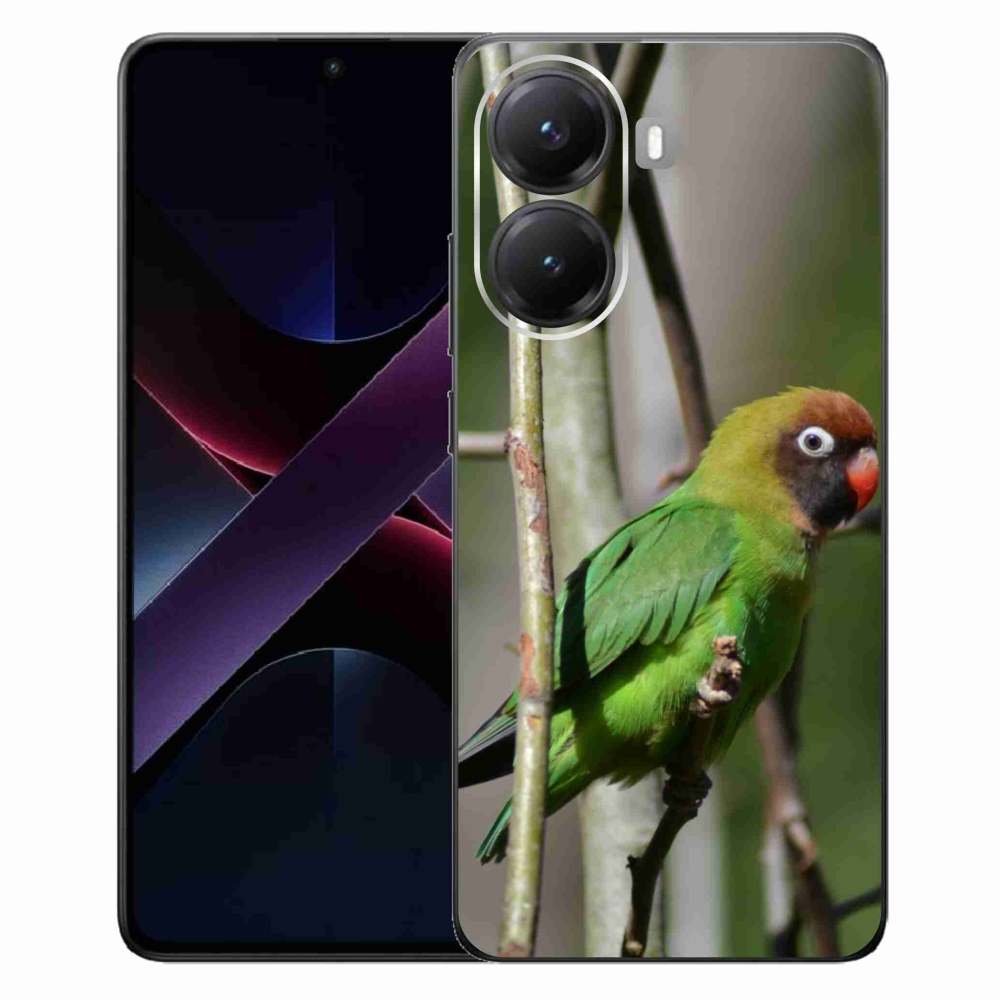 Gelový kryt mmCase na Xiaomi Poco X7 Pro 5G - papoušek agapornis