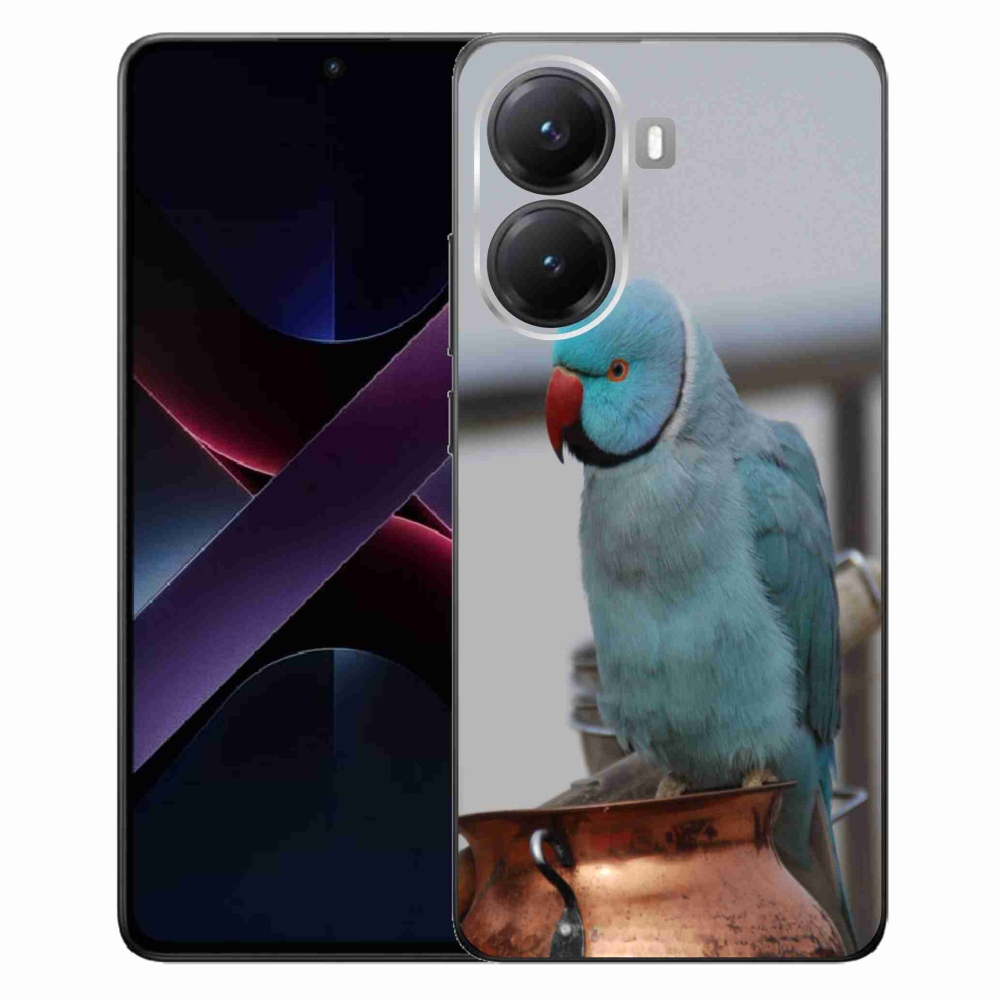 Gelový kryt mmCase na Xiaomi Poco X7 Pro 5G - papoušek alexandr modrý