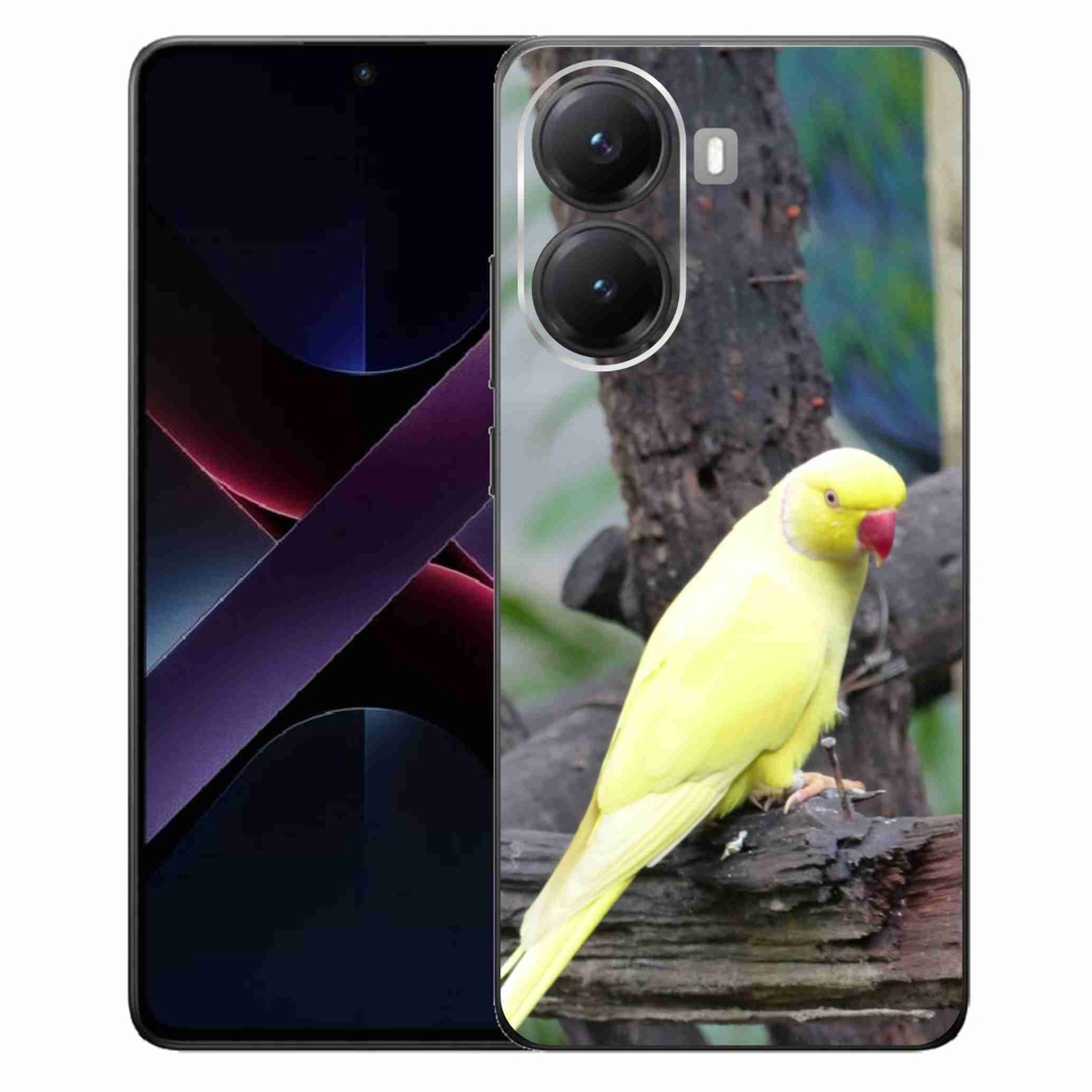 Gelový kryt mmCase na Xiaomi Poco X7 Pro 5G - papoušek alexandr žlutý