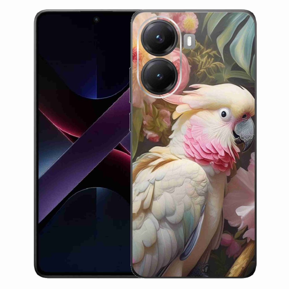 Gelový kryt mmCase na Xiaomi Poco X7 Pro 5G - papoušek kakadu růžový 2