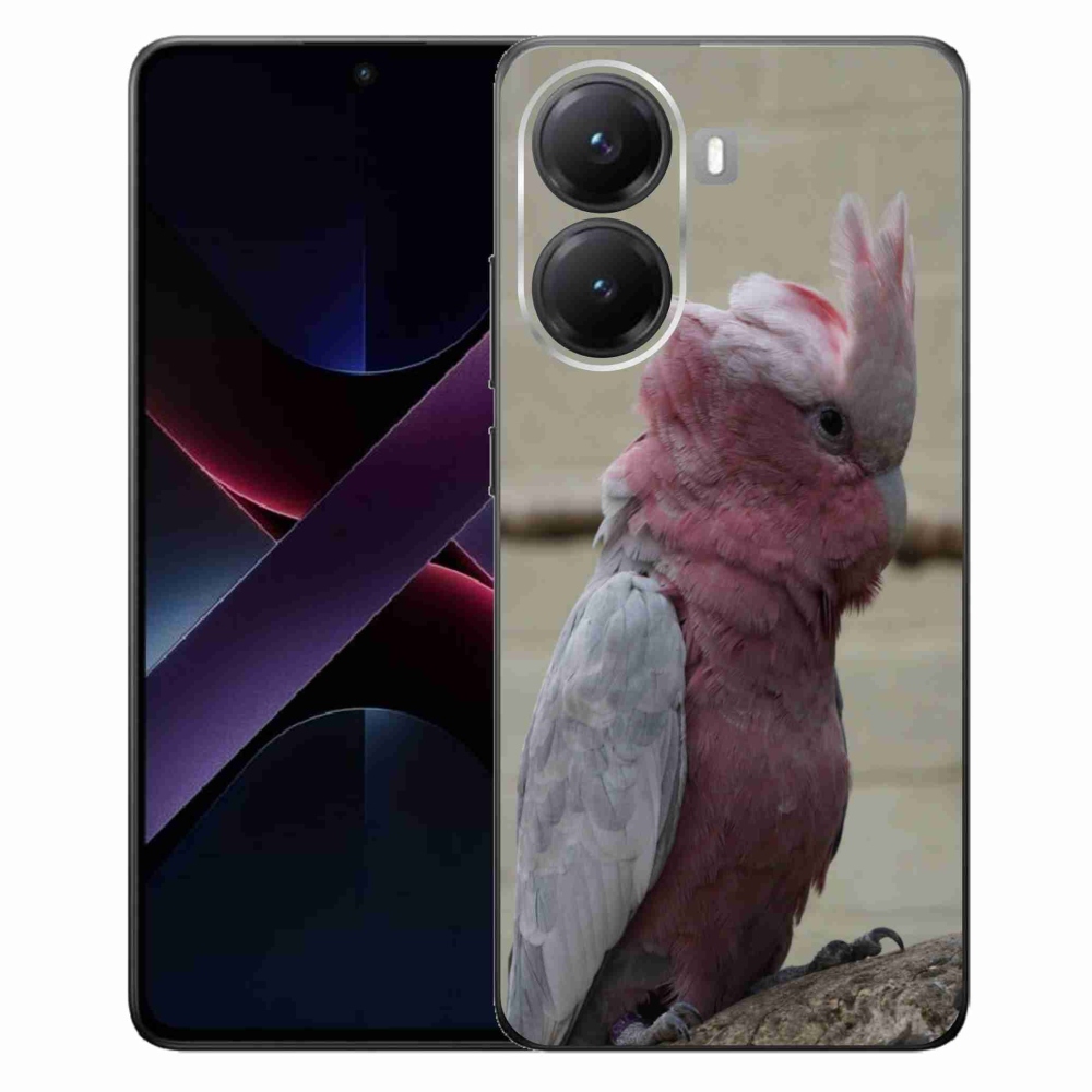 Gelový kryt mmCase na Xiaomi Poco X7 Pro 5G - papoušek kakadu růžový