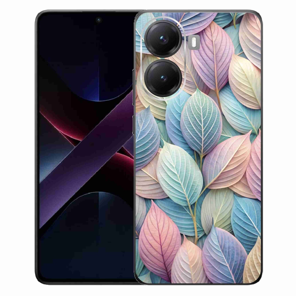Gelový kryt mmCase na Xiaomi Poco X7 Pro 5G - pastelové listy