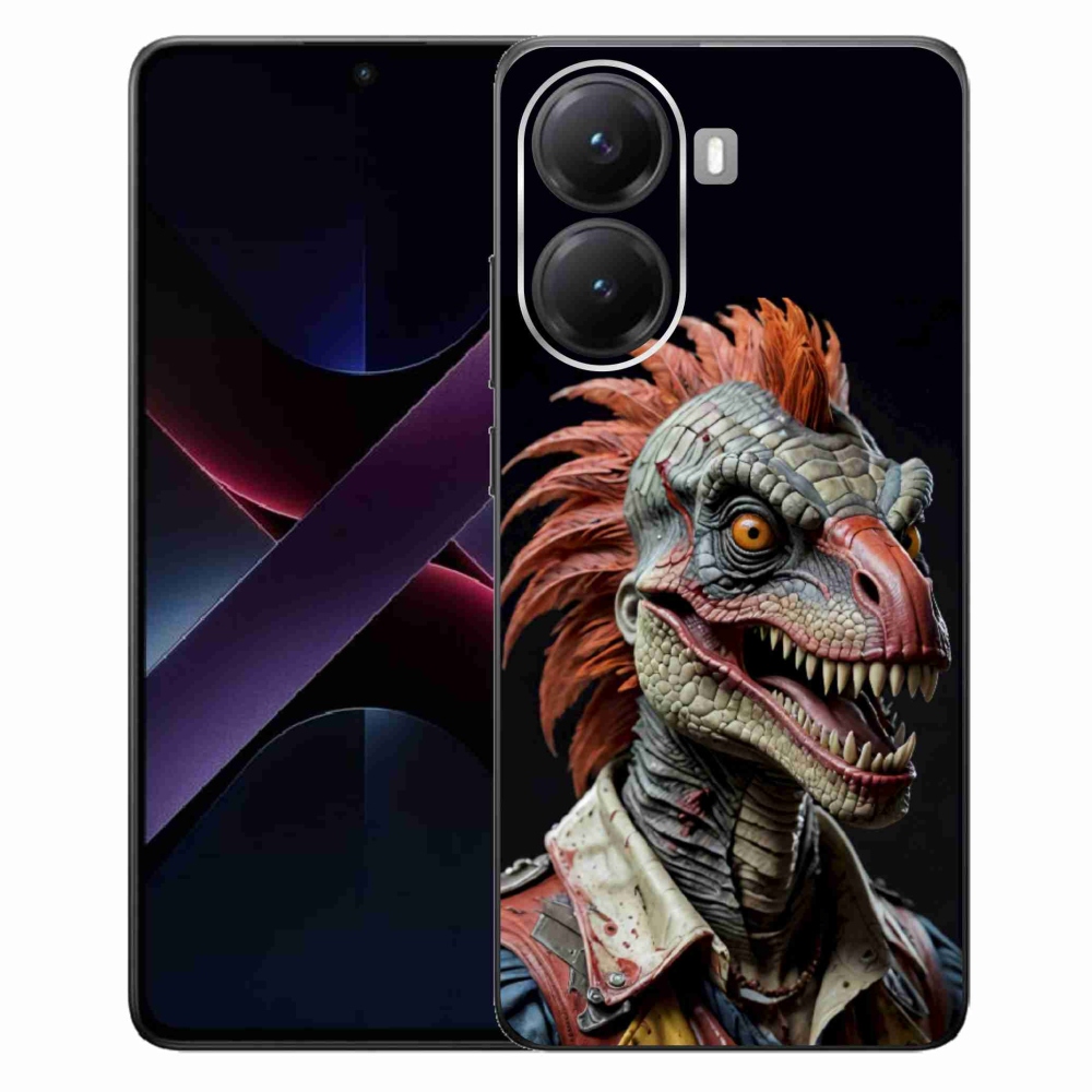 Gelový kryt mmCase na Xiaomi Poco X7 Pro 5G - punk dinosaurus