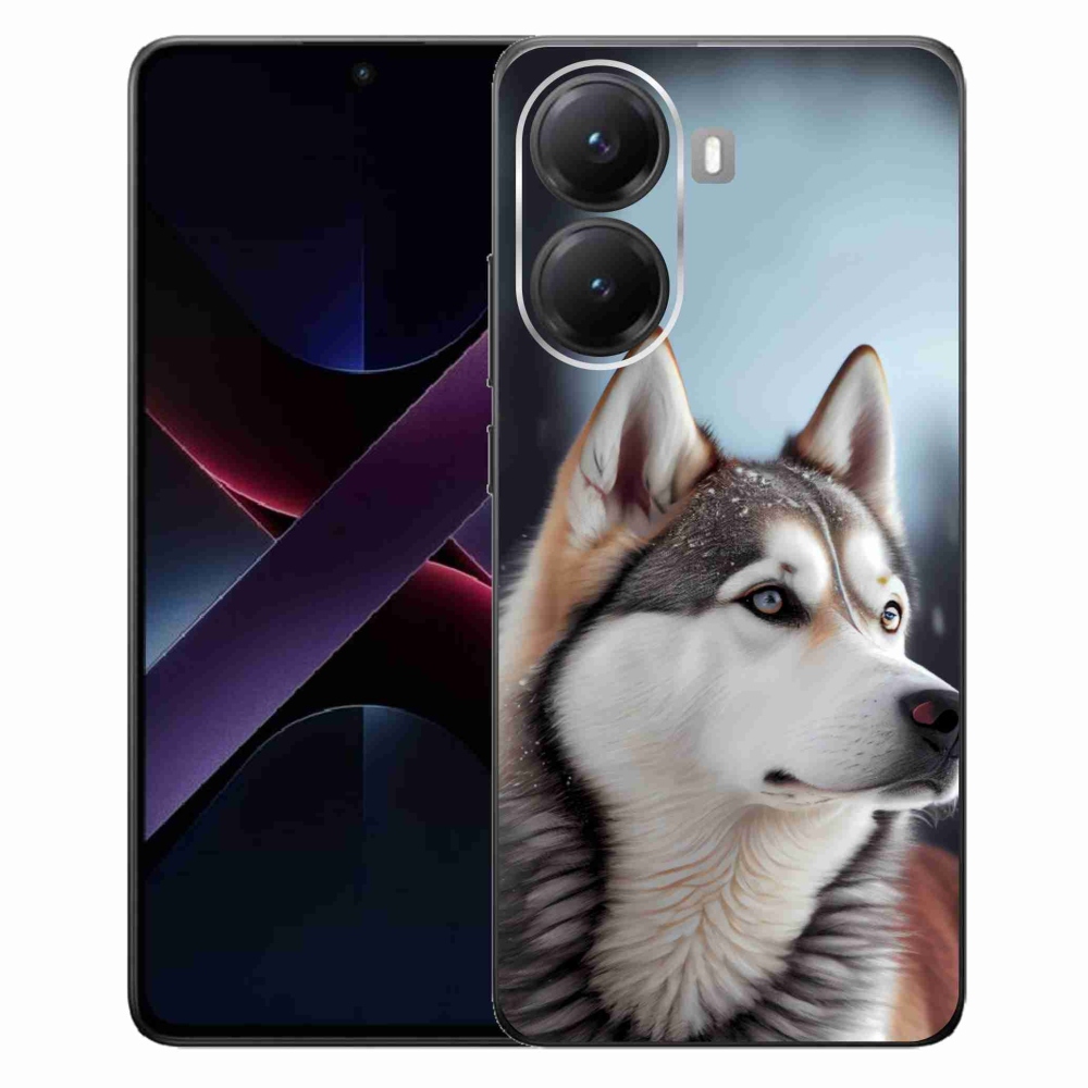 Gelový kryt mmCase na Xiaomi Poco X7 Pro 5G - sibiřský husky