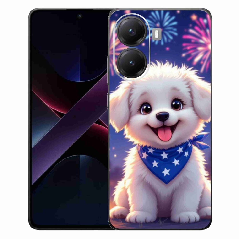 Gelový kryt mmCase na Xiaomi Poco X7 Pro 5G - slavnostní štěně