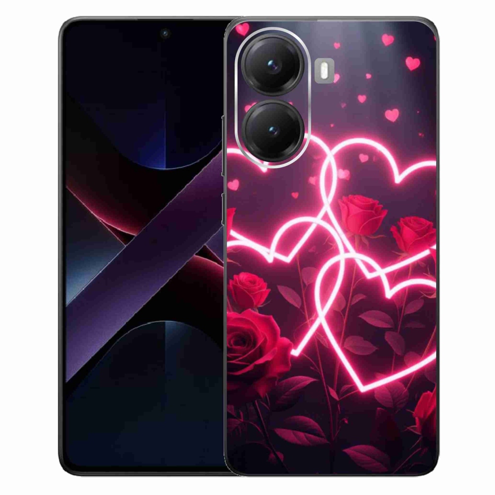 Gelový kryt mmCase na Xiaomi Poco X7 Pro 5G - srdce lásky