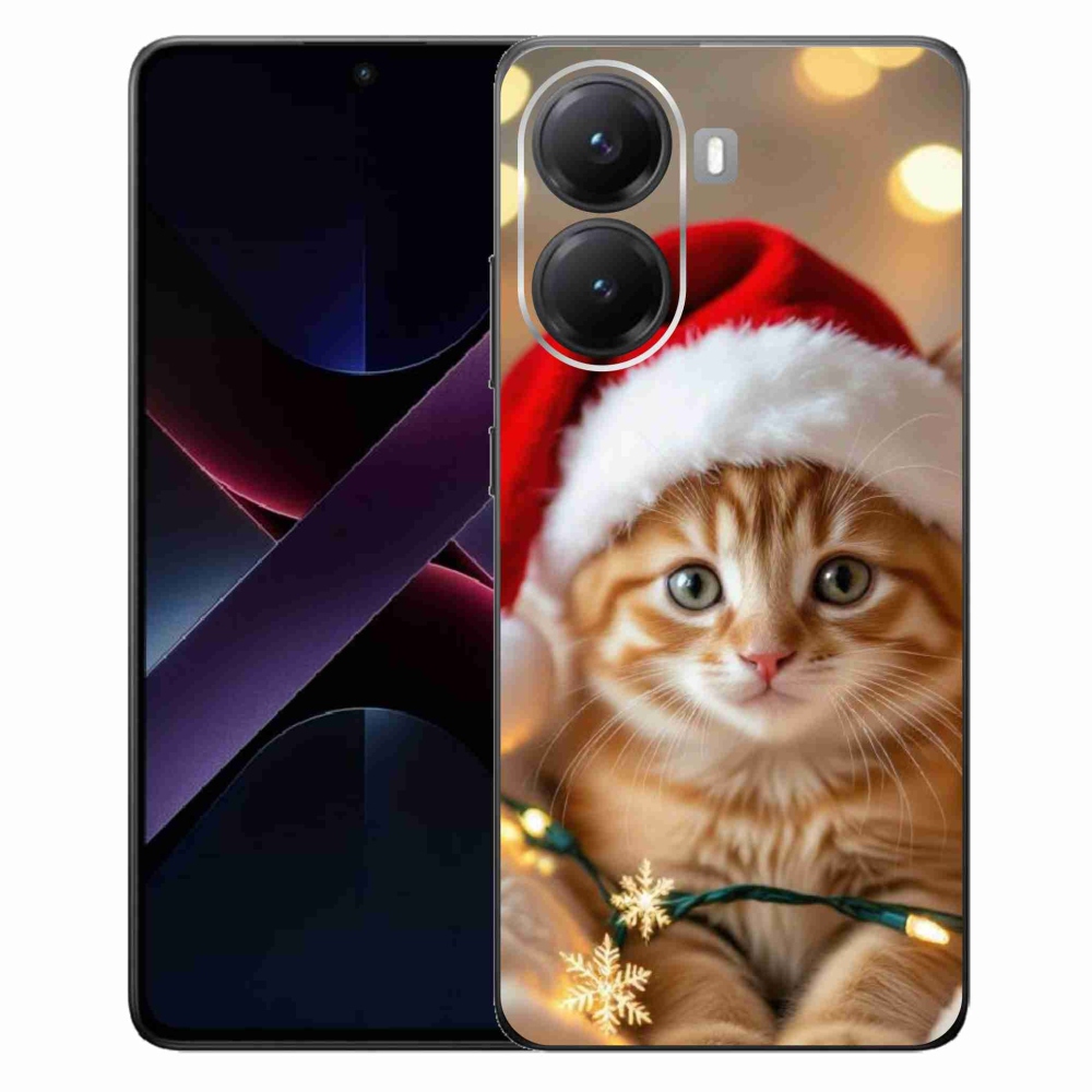 Gelový kryt mmCase na Xiaomi Poco X7 Pro 5G - vánoční kotě