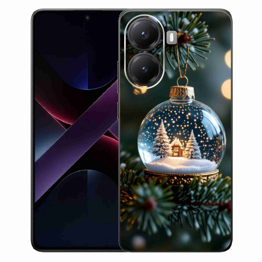 Gelový kryt mmCase na Xiaomi Poco X7 Pro 5G - vánoční koule 2