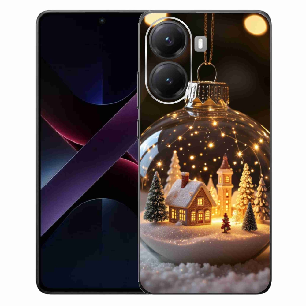 Gelový kryt mmCase na Xiaomi Poco X7 Pro 5G - vánoční koule 3