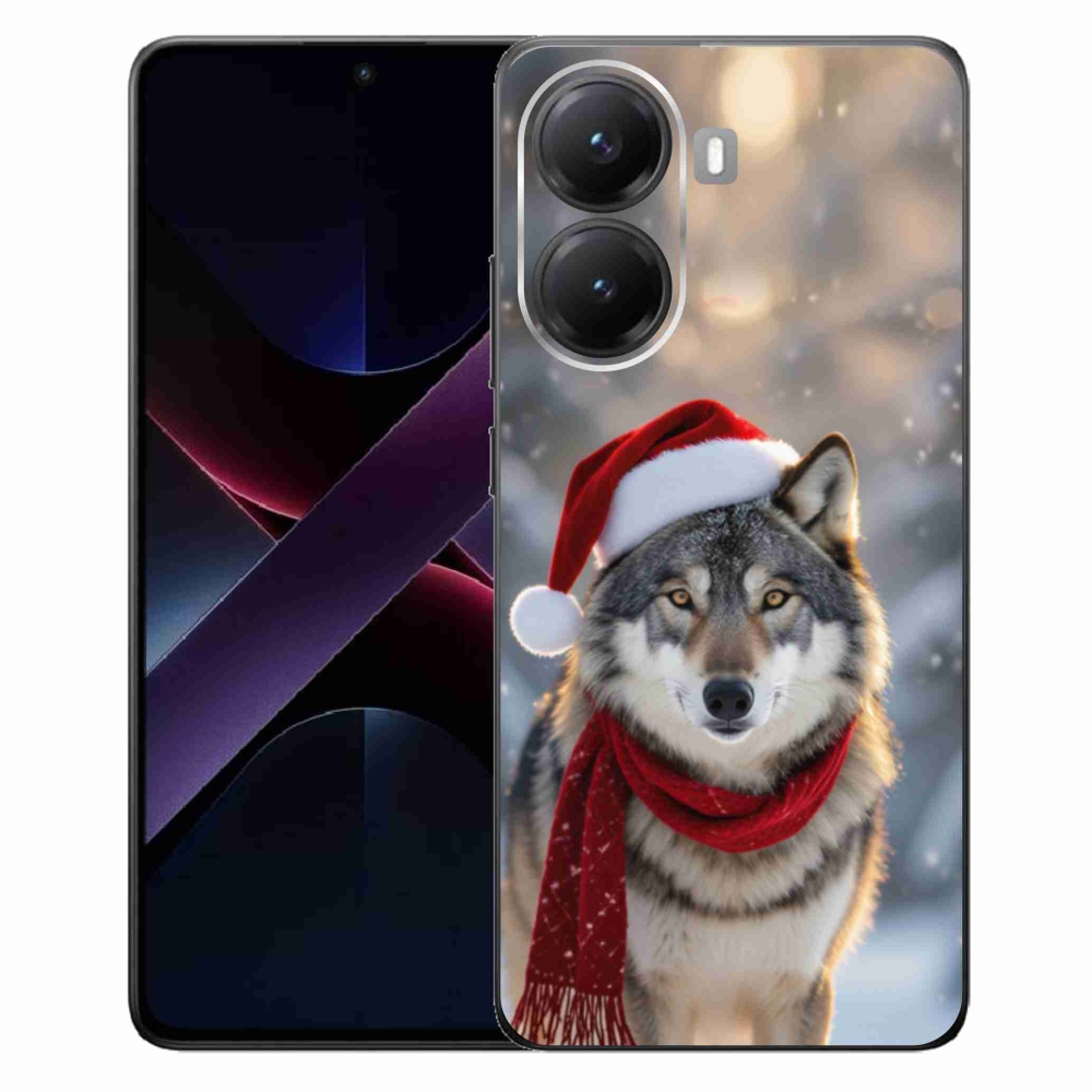 Gelový kryt mmCase na Xiaomi Poco X7 Pro 5G - vánoční vlk