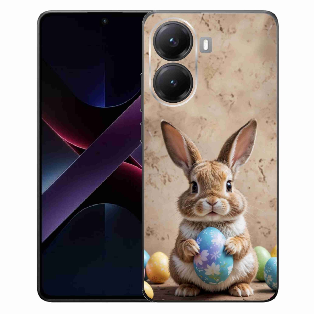 Gelový kryt mmCase na Xiaomi Poco X7 Pro 5G - velikonoční králíček
