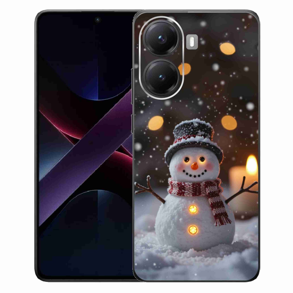 Gelový kryt mmCase na Xiaomi Poco X7 Pro 5G - veselý sněhulák