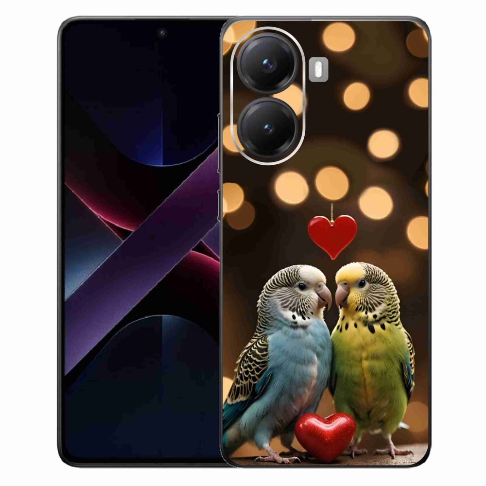 Gelový kryt mmCase na Xiaomi Poco X7 Pro 5G - zamilovaní papoušci