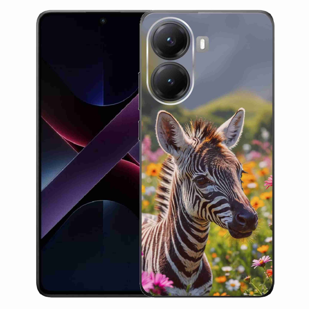 Gelový kryt mmCase na Xiaomi Poco X7 Pro 5G - zebra na louce