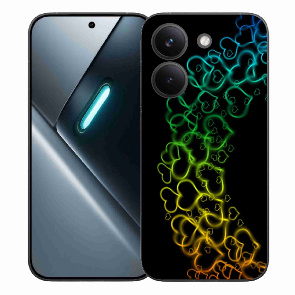 Gelový kryt mmCase na Xiaomi Poco X8 Pro - barevná srdíčka