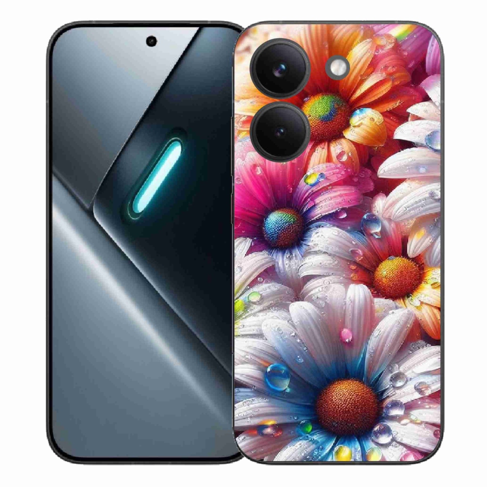 Gelový kryt mmCase na Xiaomi Poco X8 Pro - barevné kopretiny