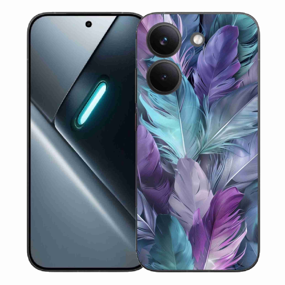 Gelový kryt mmCase na Xiaomi Poco X8 Pro - barevné peří 2