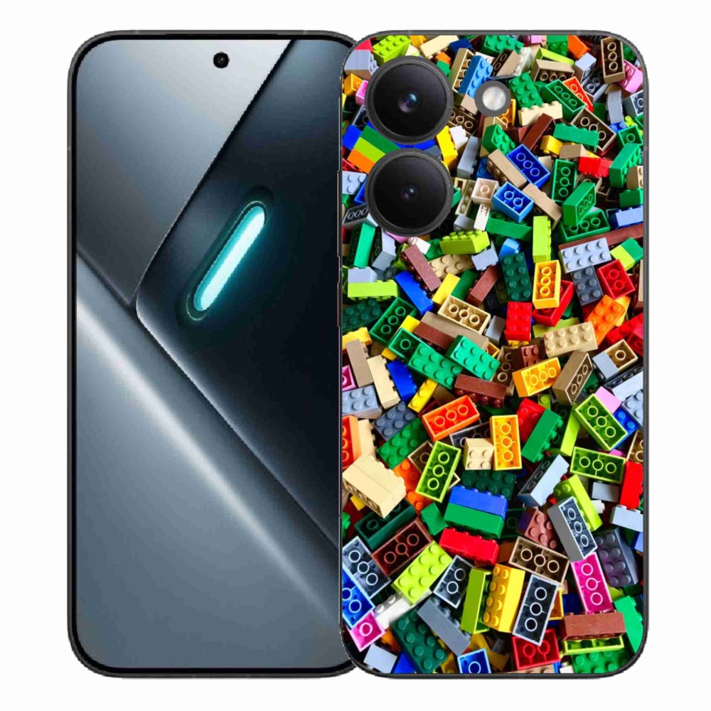 Gelový kryt mmCase na Xiaomi Poco X8 Pro - barevné stavební kostky