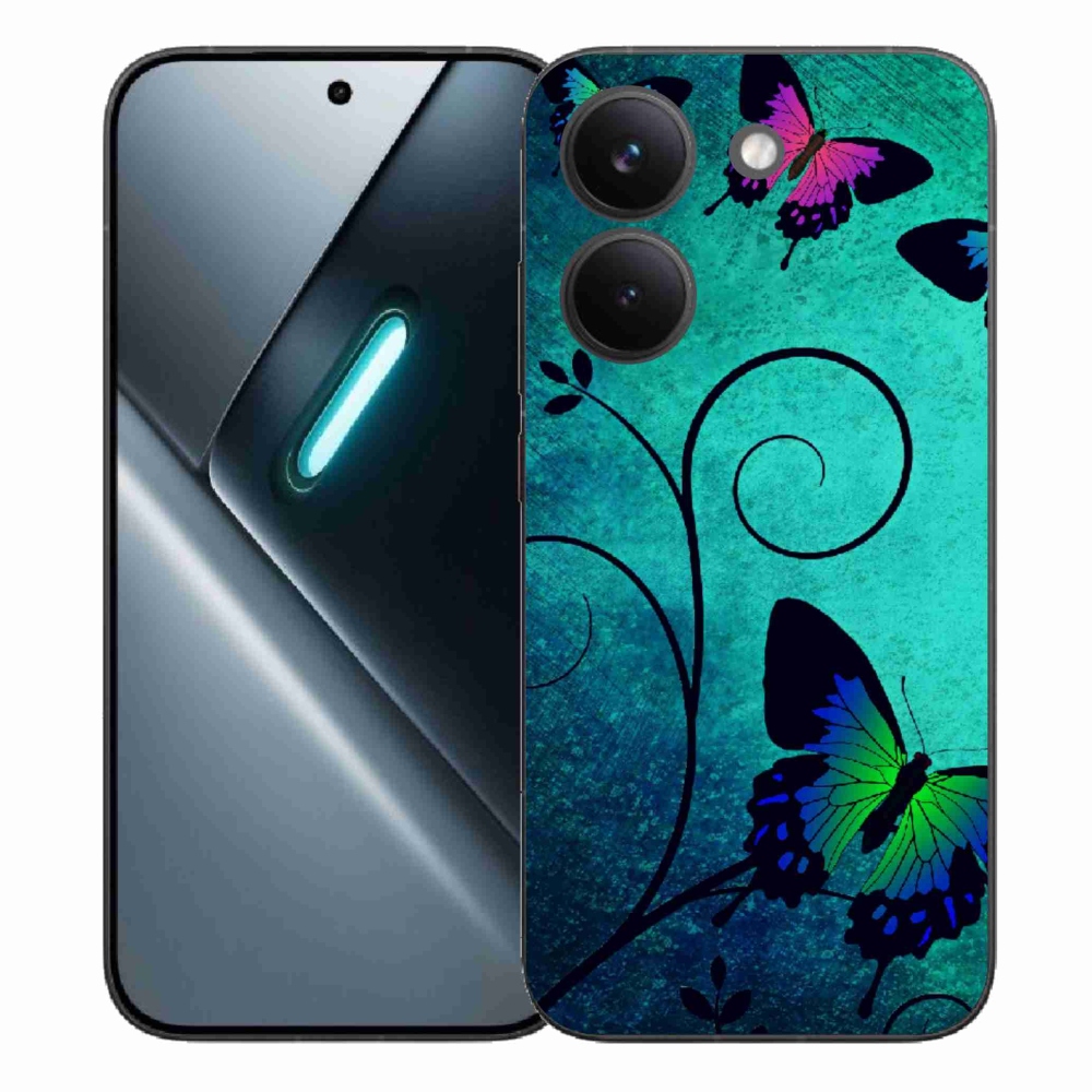 Gelový kryt mmCase na Xiaomi Poco X8 Pro - barevní motýli