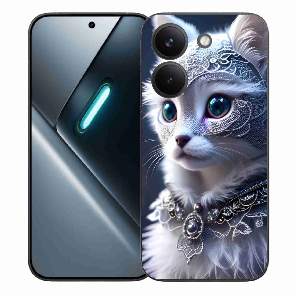 Gelový kryt mmCase na Xiaomi Poco X8 Pro - bílá kočka