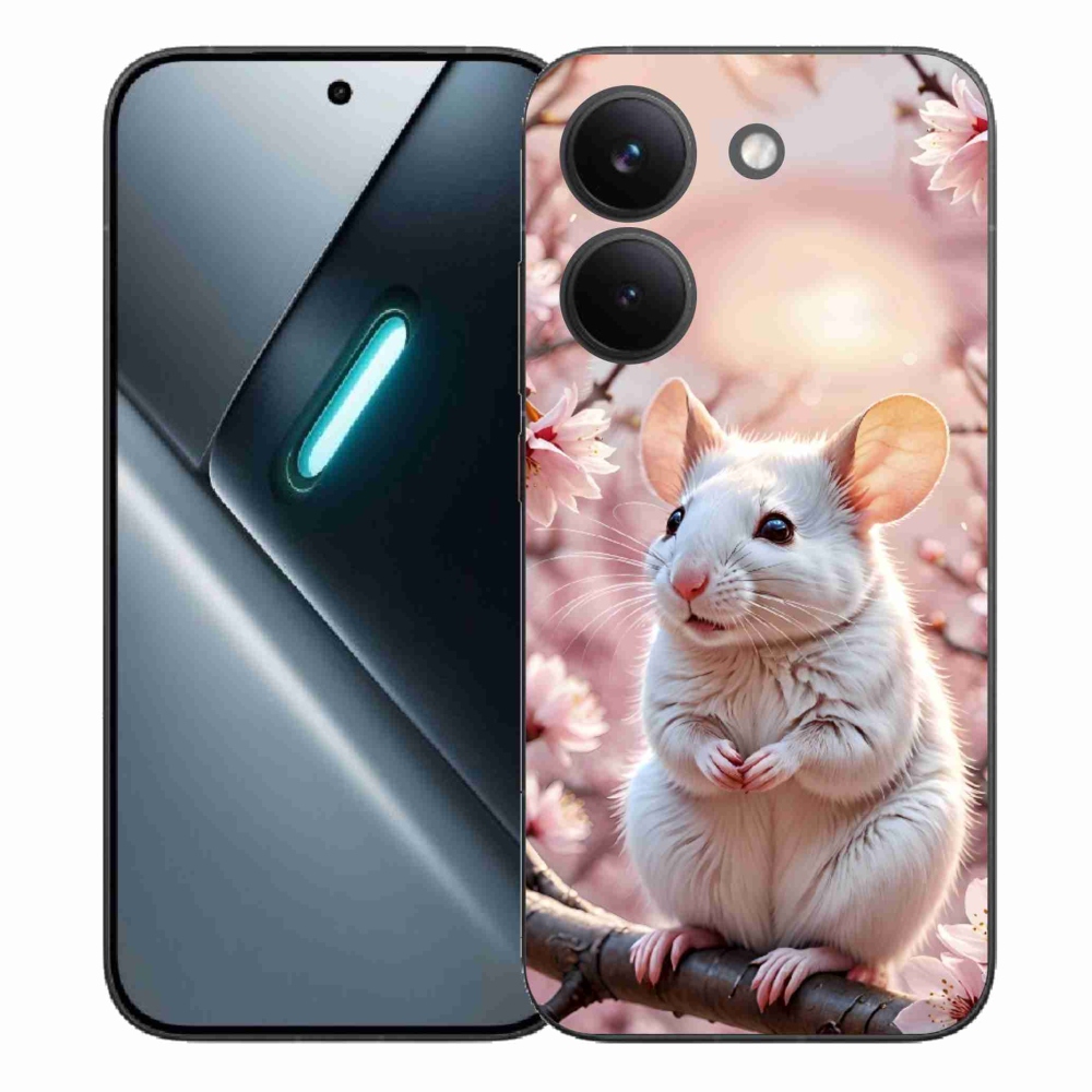Gelový kryt mmCase na Xiaomi Poco X8 Pro - bílá myš na větvi