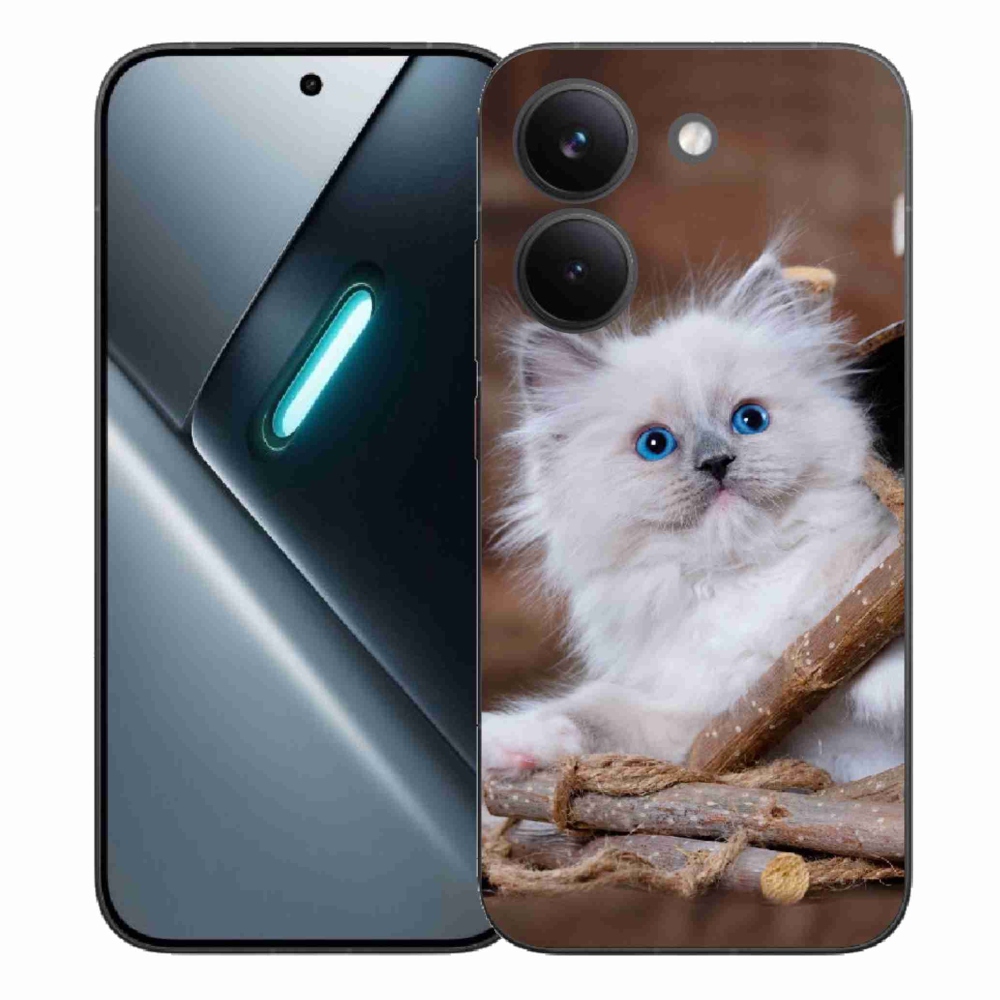 Gelový kryt mmCase na Xiaomi Poco X8 Pro - bílé kotě