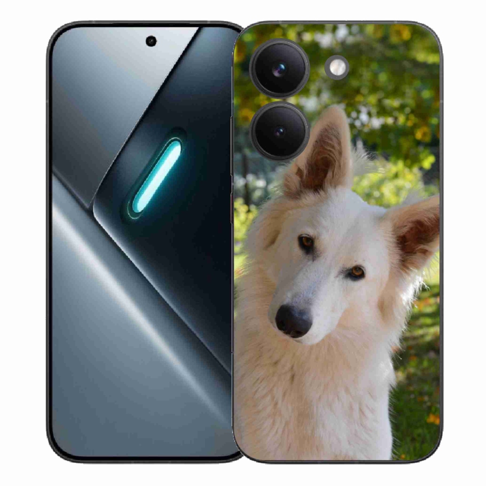 Gelový kryt mmCase na Xiaomi Poco X8 Pro - bílý švýcarský ovčák 1