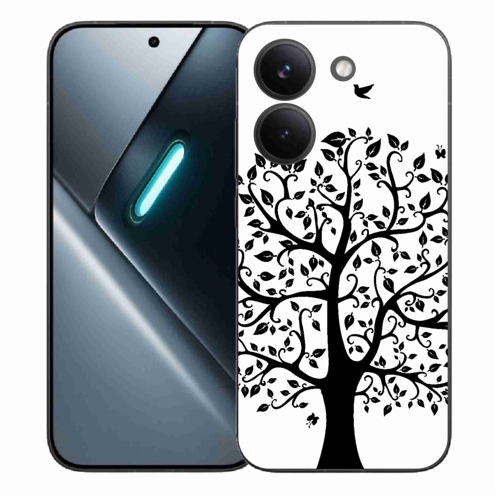 Gelový kryt mmCase na Xiaomi Poco X8 Pro - černobílý strom