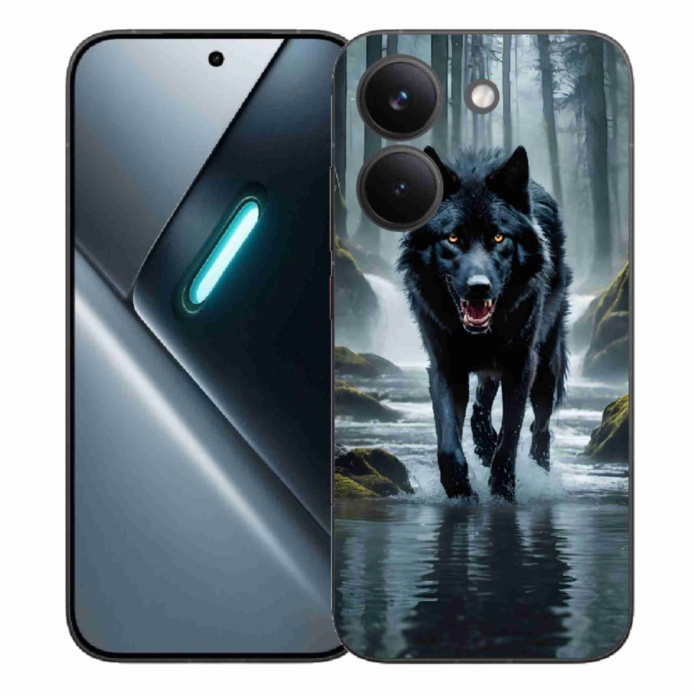 Gelový kryt mmCase na Xiaomi Poco X8 Pro - černý vlk